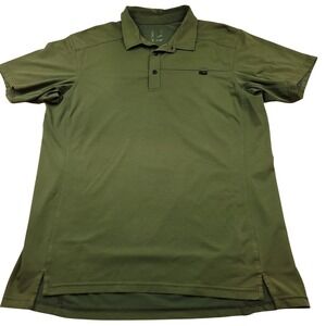 Arcteryx Mens Large Green Polo Shirt Short Sleeve Pocket Casual Outdoor - ISSUE